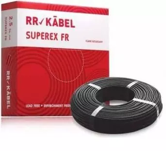 RR Kabel Superex Fr PVC Insulated Flexible Copper Wires & Cables for Domestic/Industrial Electric | Home Electric Wire | 90M [2.50 sq. mm, Black]